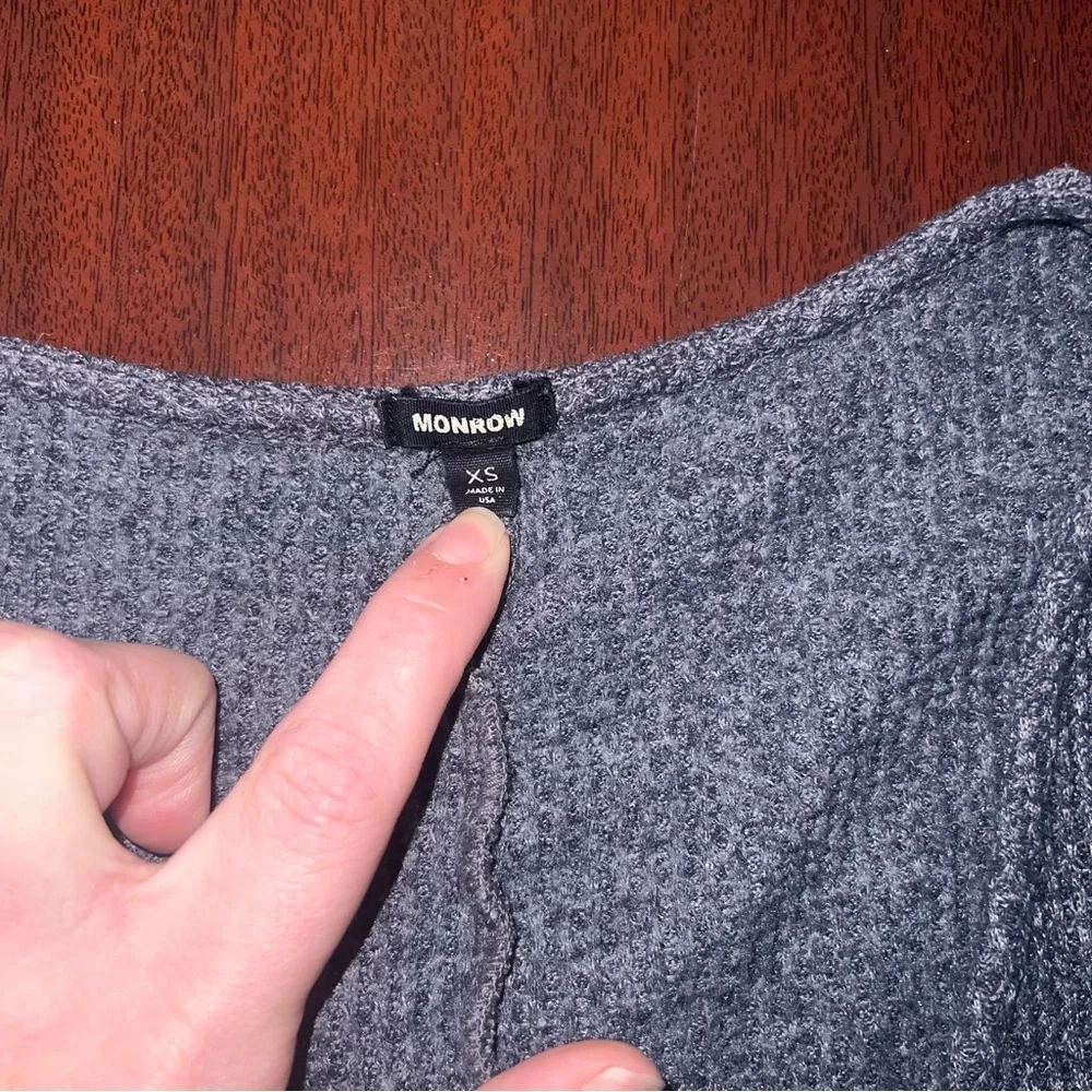 Monrow Gray Long Sleeve Romper - Picture 2 of 4